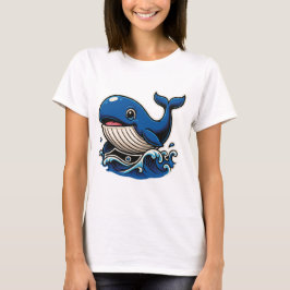 Niedliches Cartoon-Wal-Design Tシャツ