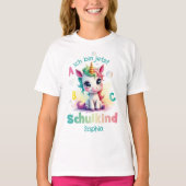 Niedliches Einhorn mit Seifenblasen - Schulkind | Tシャツ (正面)