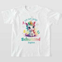 Niedliches Einhorn mit Seifenblasen - Schulkind | Tシャツ