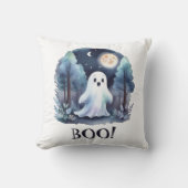 Niedliches Gespenst Geist im Wald Halloween クッション (正面)