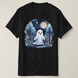 Niedliches Gespenst Geist im Wald Longsleeve  Tシャツ
