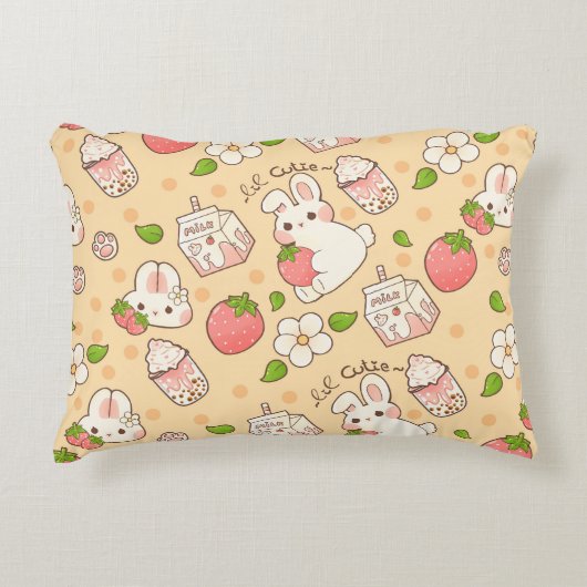 niedliches Hasendesign アクセントクッション (正面)