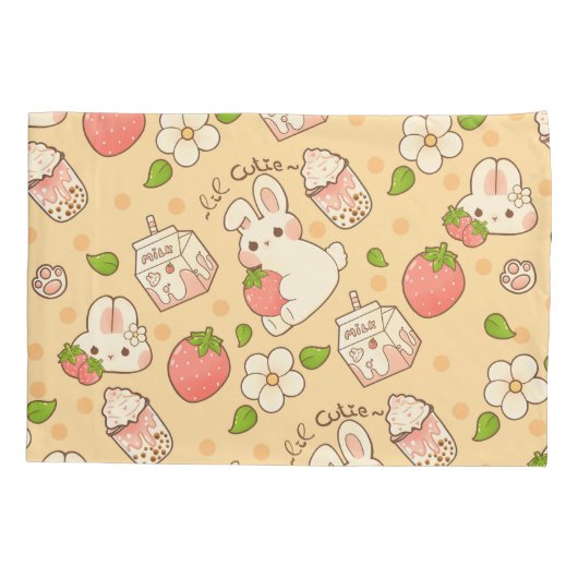 niedliches Hasendesign 枕カバー (裏面)