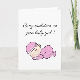 Niedliches neues baby Geburt - Glückwünschskarte K カード