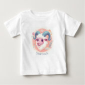 Niedliches Sternzeichen Design Steinbock  ベビーTシャツ (正面)