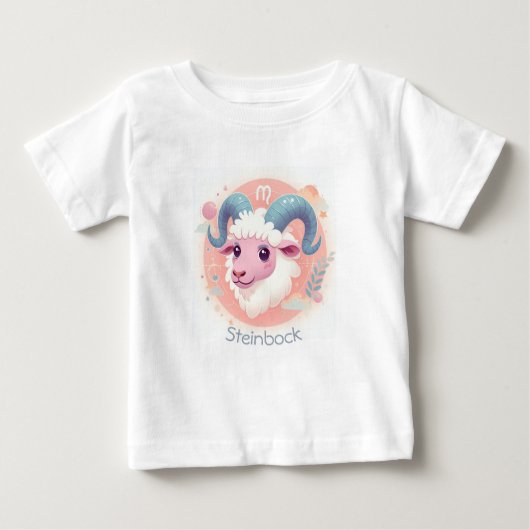 Niedliches Sternzeichen Design Steinbock  ベビーTシャツ (正面)