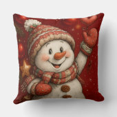 Niedliches Winter-Motiv für Liebe und Freundschaft クッション (裏面)