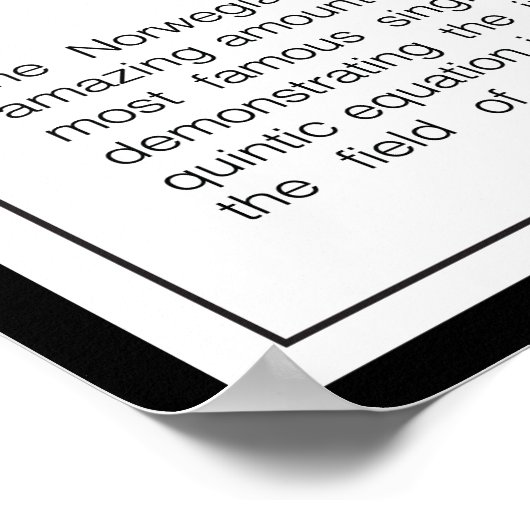 Niels Henrik Abel ポスター (角)