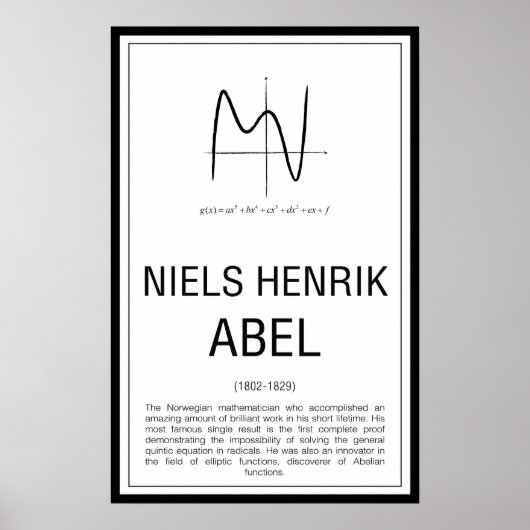 Niels Henrik Abel ポスター (正面)