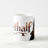Niethalf mit Text コーヒーマグカップ (中央)