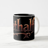 Niethalf nur Text schwarz Tasse ツートーンマグカップ (正面右)