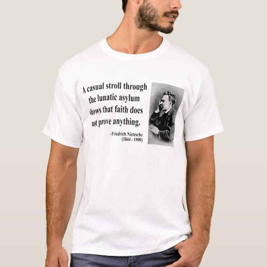 Nietzscheの引用文1b Tシャツ (正面)