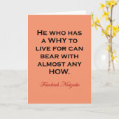 Nietzscheの引用文-いかに耐えて下さい カード (黄色い花)