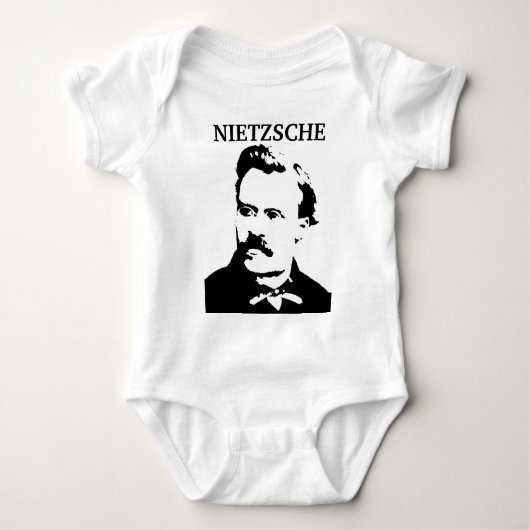 Nietzscheの若い白黒 Tシャツ (正面)