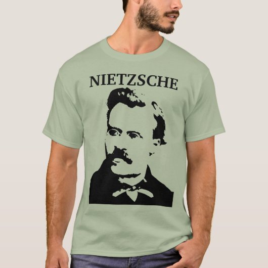 Nietzscheの若い白黒 Tシャツ (正面)
