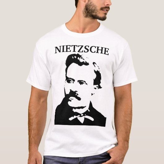 Nietzscheの若い白黒 Tシャツ (正面)