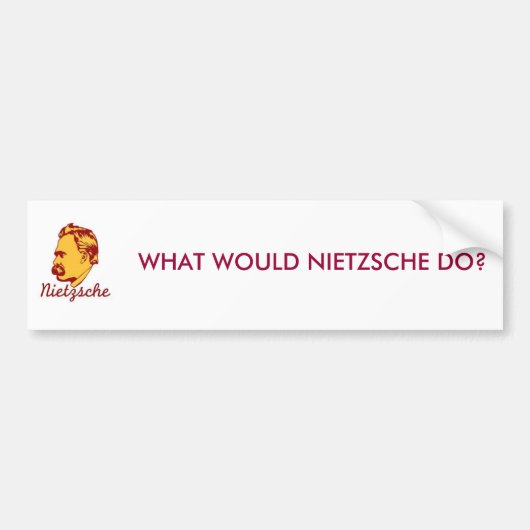 Nietzscheは何をしますか。 バンパーステッカー (正面)