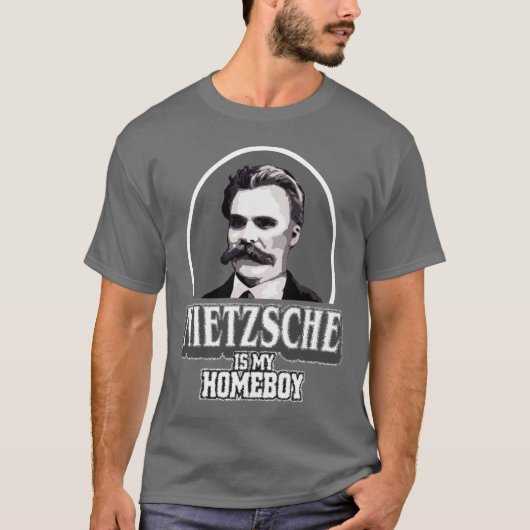 Nietzscheは私の同郷人です Tシャツ (正面)