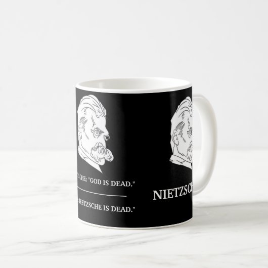 NIETZSCHE "神は死んだ"マグカップ コーヒーマグカップ (正面右)