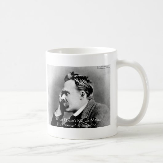 Nietzsche "Does not kill U"引用文ギフト&ティー コーヒーマグカップ (右)