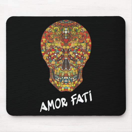 Nietzsche Stoic Quote Philosopher Sugar Skull Amor マウスパッド (正面)