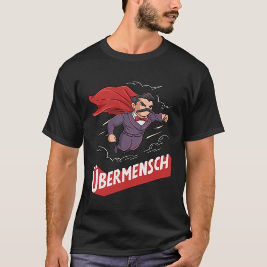 Nietzsche Ubermensch哲学学生 Tシャツ (正面)