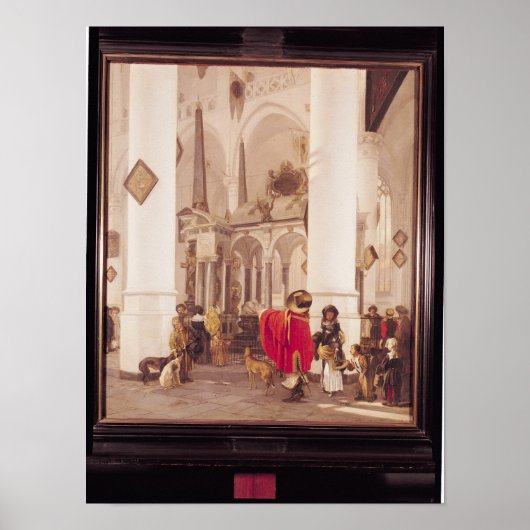 Nieuwe Kerkのインテリア, Delft, 1656 ポスター (正面)