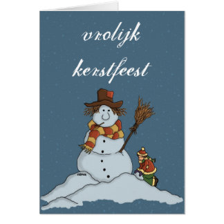 nieuwe sneeuwman kerstkaart sneeuw nl