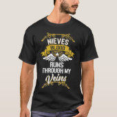 Nieves Blood Runs Through My Veins Tシャツ (正面)