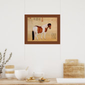 Nieyunshi ~蹑云驶~Ten Steeds ~Giuseppe Castiglione ~ ポスター (キッチン)