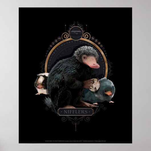 NIFFLER™sアールヌーボーポートレート ポスター (正面)