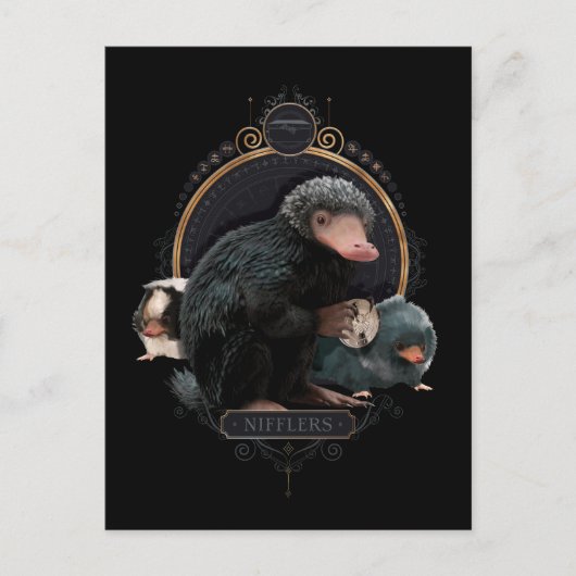 NIFFLER™sアールヌーボーポートレート ポストカード (正面)