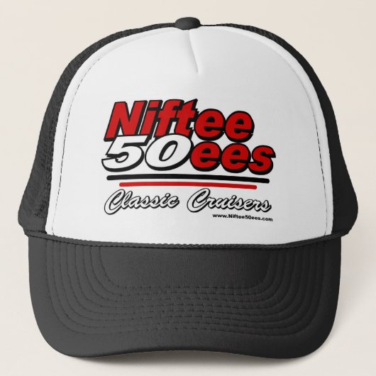 Niftee50eesのクラシックな巡洋艦のロゴ キャップ (正面)