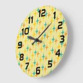 Nifty fifties - triple star clock ラージ壁時計 (傾斜)