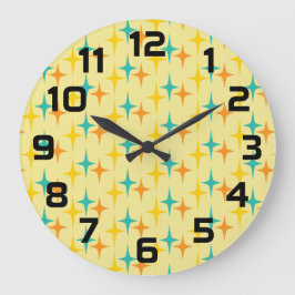 Nifty fifties - triple star clock ラージ壁時計