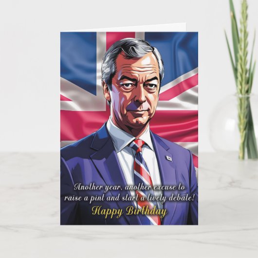 Nigel Farage バースデーグリーティングカード カード (正面)