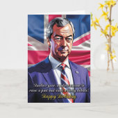 Nigel Farage バースデーグリーティングカード カード (黄色い花)
