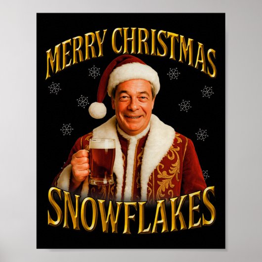 Nigel Farage Christmas Premium Tri-blend ポスター (正面)