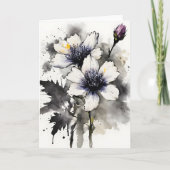 Nigella - Watercolor flowers カード (正面)