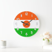 Niger Flag Wall Clock – Patriotic Home & Office De ラージ壁時計 (ホーム)