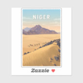 Niger Illustration Travel Art Vintage シール (シート)