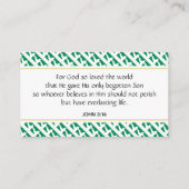 NIGERIAクリスチャン聖なる書物、 経典ジョン3:16 名刺 (裏面)