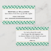 NIGERIAクリスチャン聖なる書物、 経典ジョン3:16 名刺 (正面/裏面)