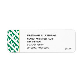 NIGERIAマップエレガントステッカー差出人住所ラベル ラベル