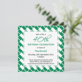 Nigeria国旗 オーダーメイド 40歳誕生日パーティー ナイジェリア 招待状 (スタンド正面)