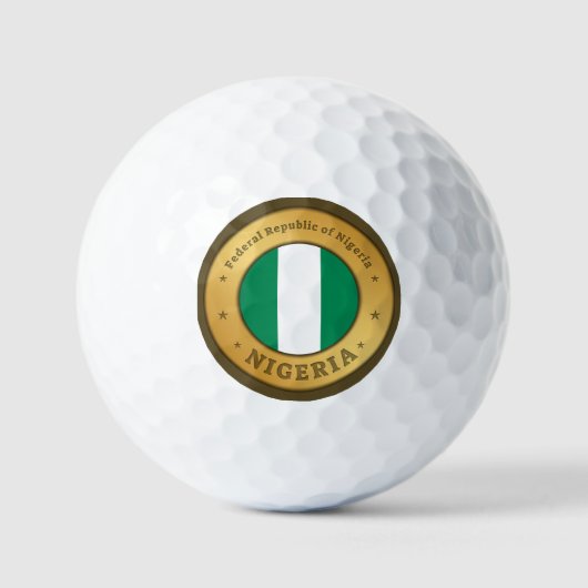 Nigeria Flag ゴルフボール (正面)