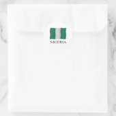 Nigeria flag ラウンドシール (バッグ)
