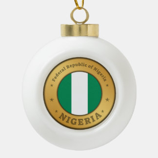 Nigeria Flag Badge セラミックボールオーナメント