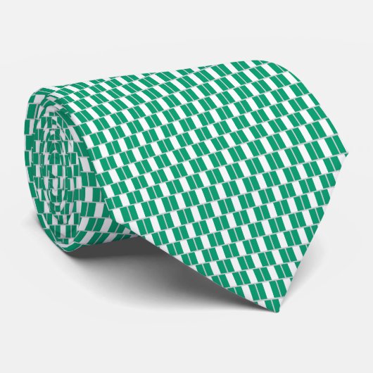 Nigeria Flag Brick Pattern ネクタイ (ロール)