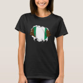 Nigeria Nigerian Africa Proud Heart Love Hands Tシャツ (正面)